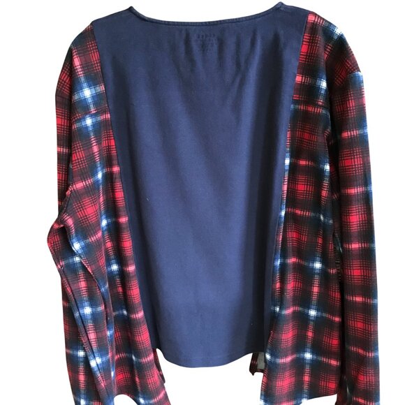 Reworked Flannel Shirt, Size M-L: Upcycled Oversized "Y'All Ain't Right" Graphic - Picture 3 of 11